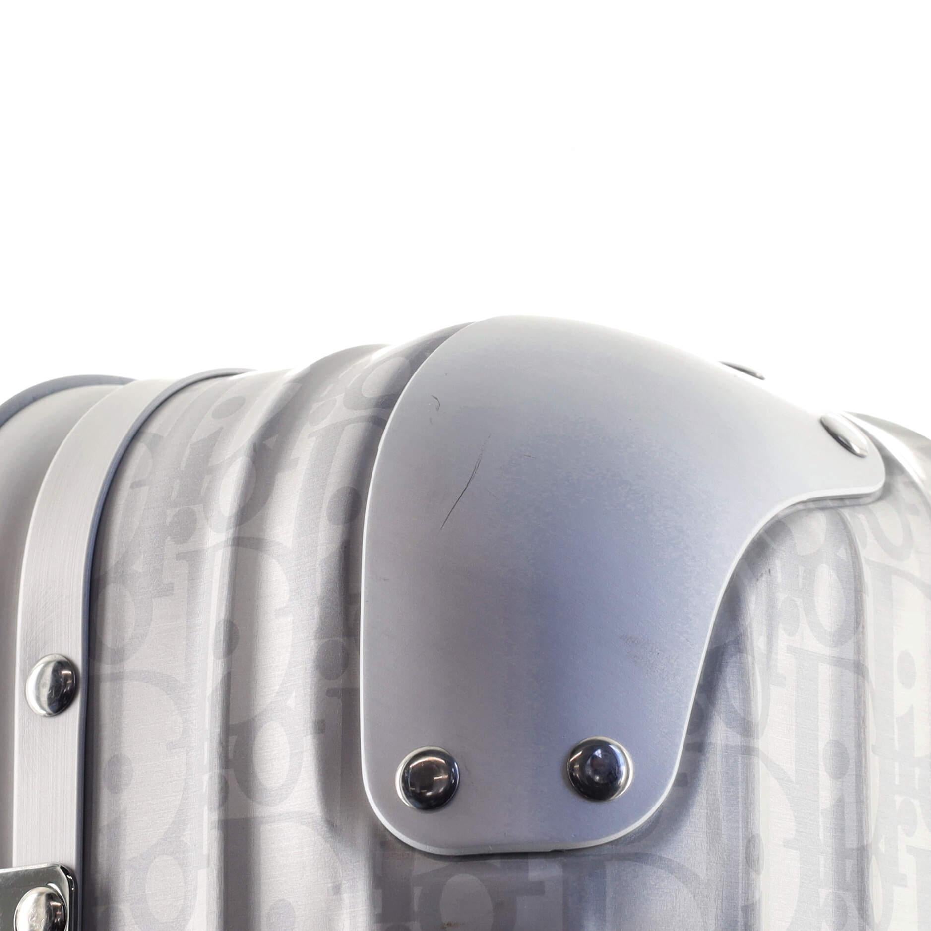 Christian Dior x Rimowa Rollwagen aus Aluminium mit Schrägschnitt 1