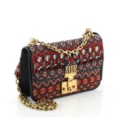 Christian Dior Dioraddict Flap Bag Beaded Leather Small