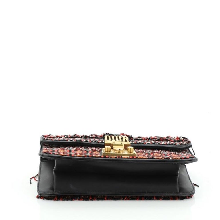 Christian Dior Dioraddict Flap Bag Beaded Leather Small at 1stDibs
