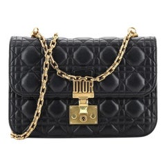 Christian Dior Dioraddict Klappentasche Cannage Quilt Lammfell Medium