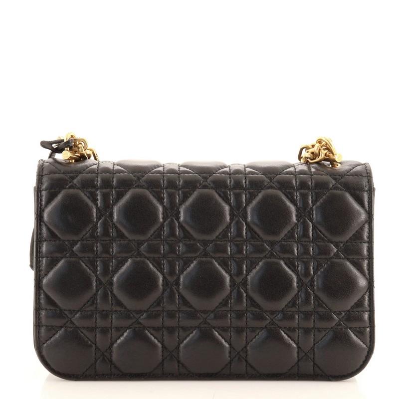 Christian Dior Dioraddict Flap Bag Cannage Quilt Lambskin Small In Good Condition In NY, NY