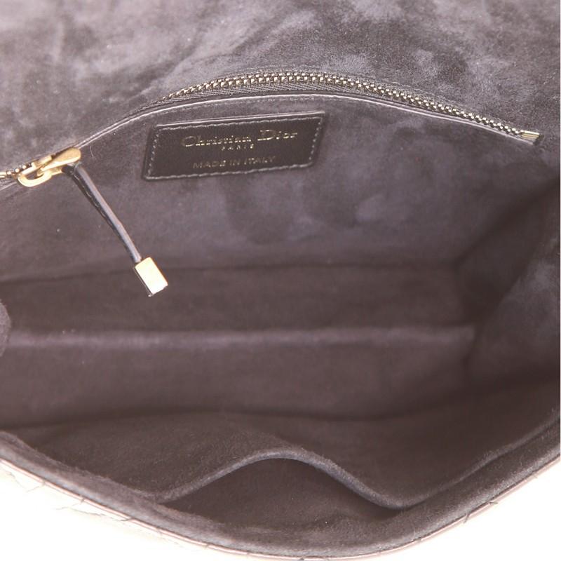 Black Christian Dior Dioraddict Flap Bag Cannage Quilt Lambskin Small