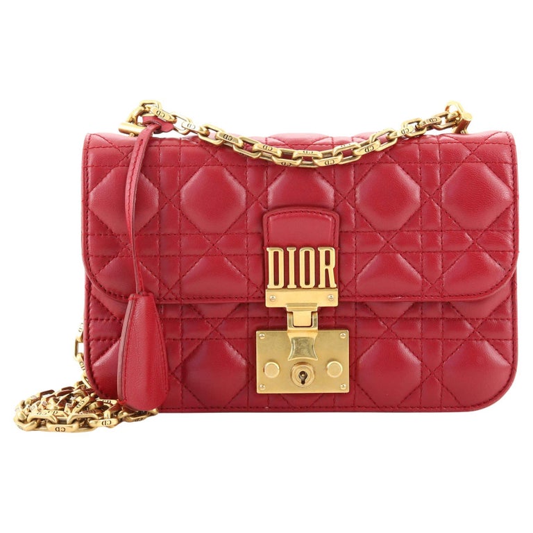 Christian Dior Dioraddict Flap Bag Cannage Quilt Lambskin Small For Sale at 1stDibs