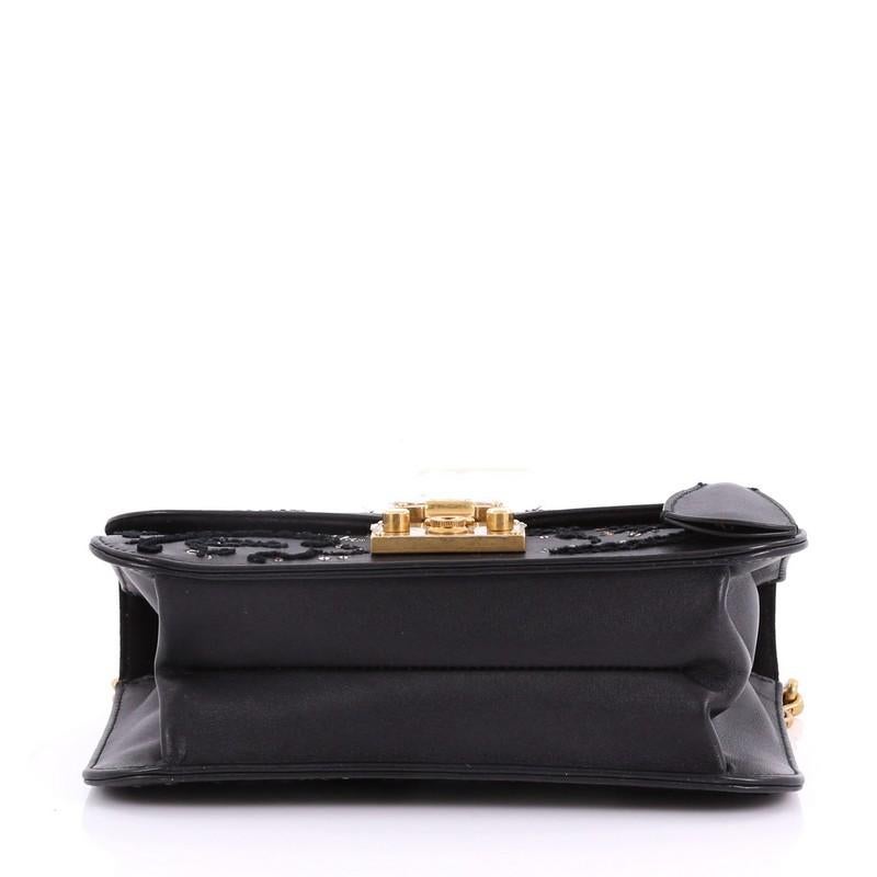 Christian Dior Dioraddict Flap Bag Embellished Leather Small In Good Condition In NY, NY