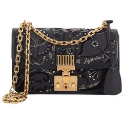 Christian Dior Dioraddict Flap Bag Embellished Leather Small