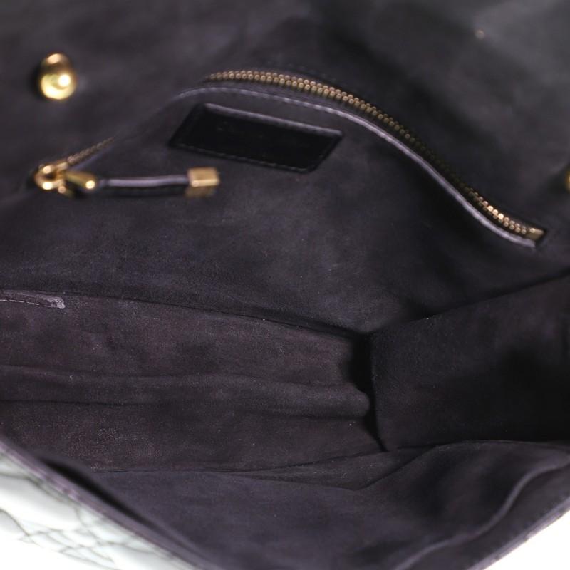 Black Christian Dior Dioraddict Flap Bag with Strap Cannage Quilt Lambskin Medi
