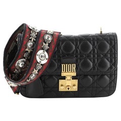 Christian Dior Dioraddict Flap Bag with Strap Cannage Quilt Lambskin Medi