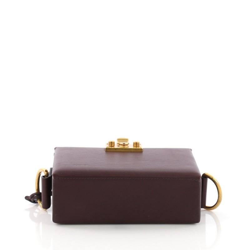Black Christian Dior Dioraddict Lockbox Bag Leather Small