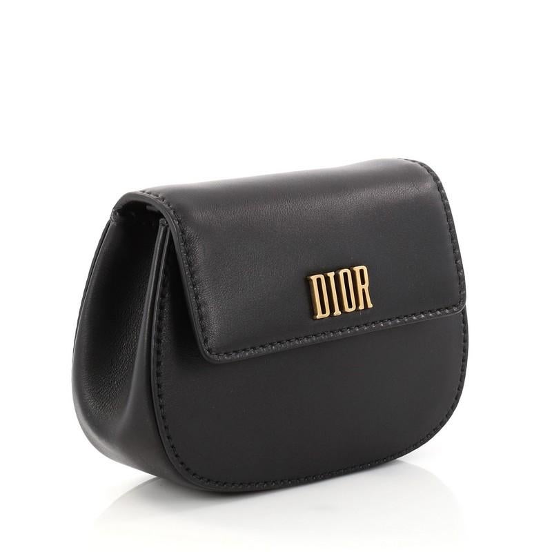 Black Christian Dior Dioraddict Shoulder Bag Leather Mini