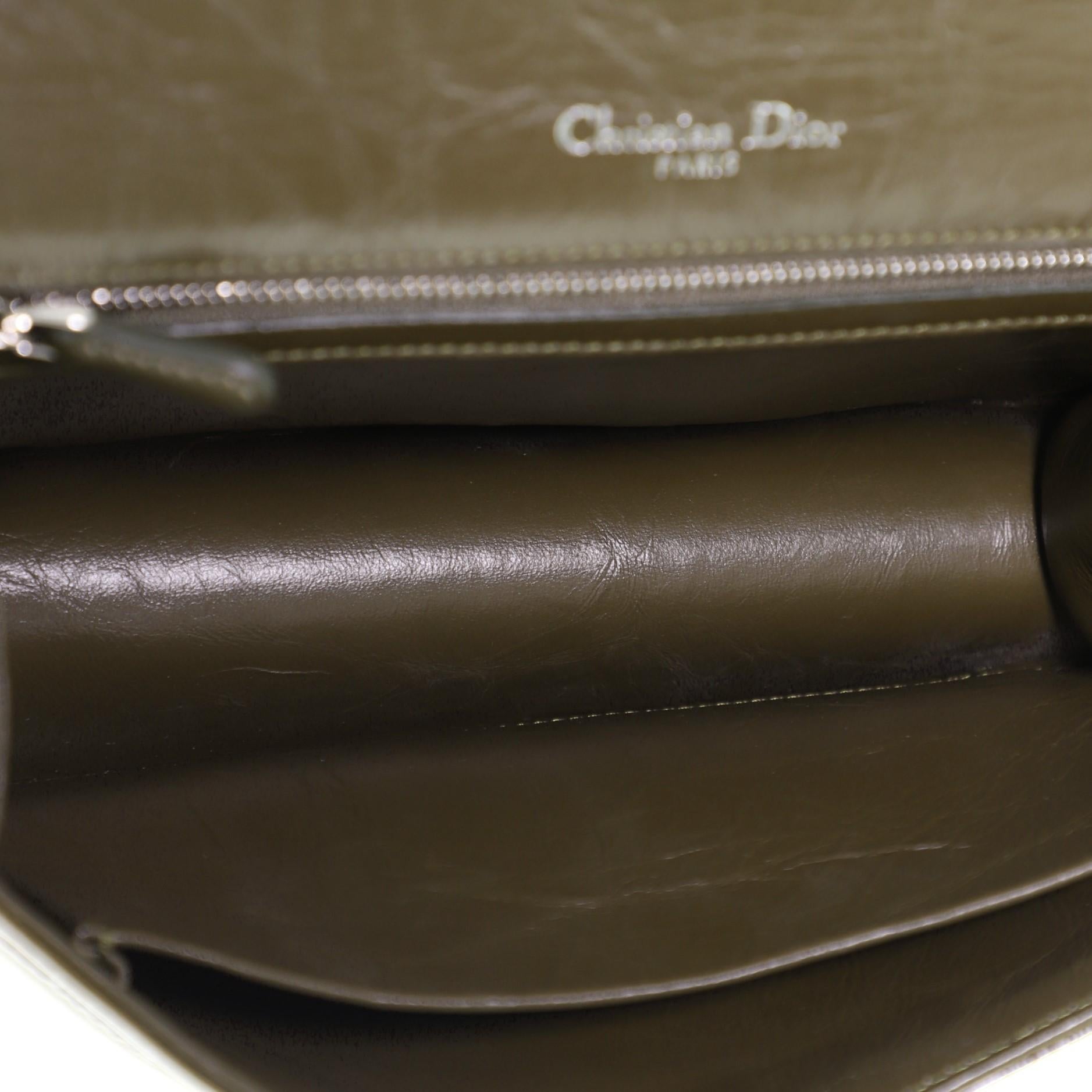 Christian Dior Diorama Clasp Flap Bag Crinkled Lambskin Medium 2