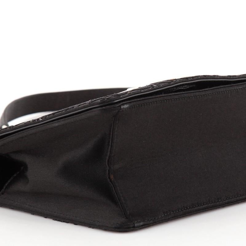 Black Christian Dior Diorama Club Flap Bag Crystal Embellished Oblique Velvet