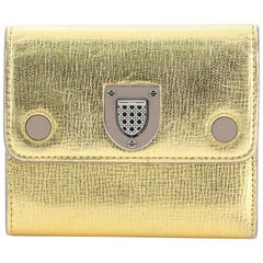 Christian Dior Diorama Compact Flap Wallet Leather