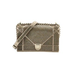 Christian Dior Diorama Flap Bag Beaded Leather Small 