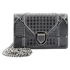 Christian Dior Diorama Flap Bag Cannage Embossed Calfskin Baby