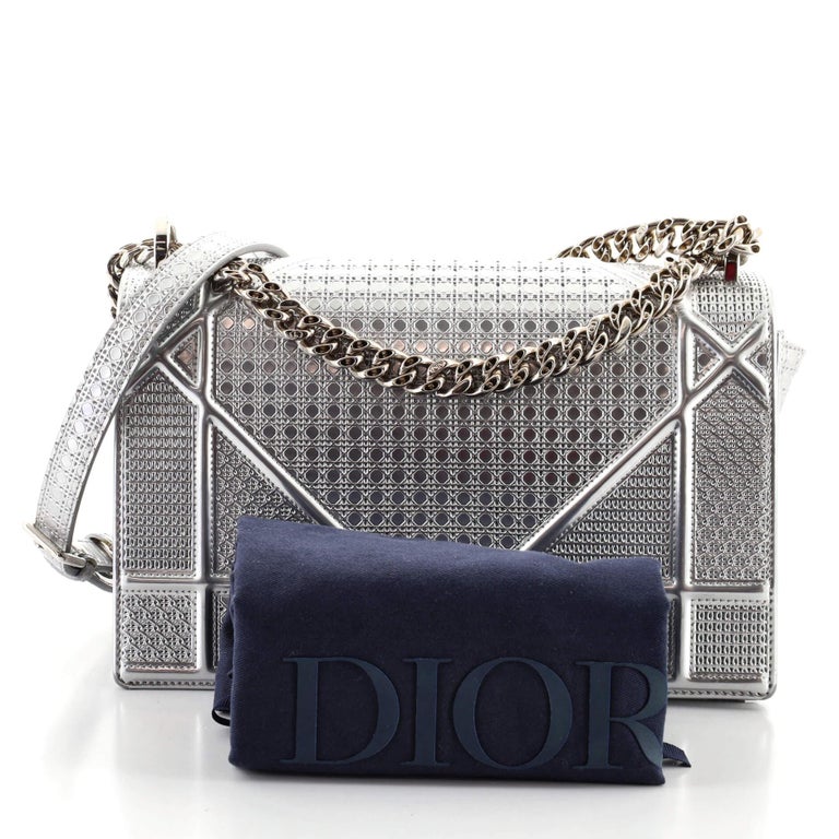 Christian Dior Diorama Flap Bag Cannage Embossed Calfskin Medium