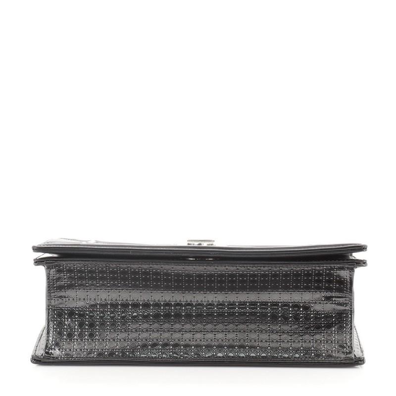 Black Christian Dior Diorama Flap Bag Cannage Embossed Calfskin Medium