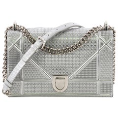 Christian Dior Diorama Flap Bag Cannage Embossed Calfskin Medium