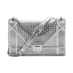 Christian Dior Diorama Flap Bag Cannage Embossed Calfskin Medium