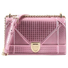 Christian Dior Diorama Flap Bag Cannage Embossed Calfskin Medium