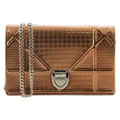 Christian Dior Diorama Flap Bag Cannage Embossed Calfskin Mini