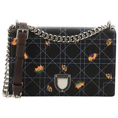 Christian Dior Diorama Flap Bag Cannage Embroidered Leather Medium