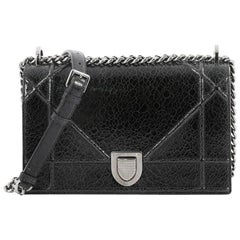 Christian Dior Diorama Flap Bag Crackled Deerskin Medium