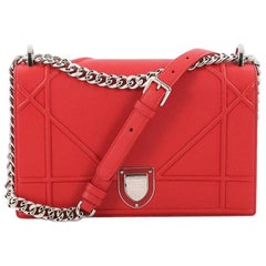 Christian Dior Diorama Flap Bag Grained Calfskin Medium