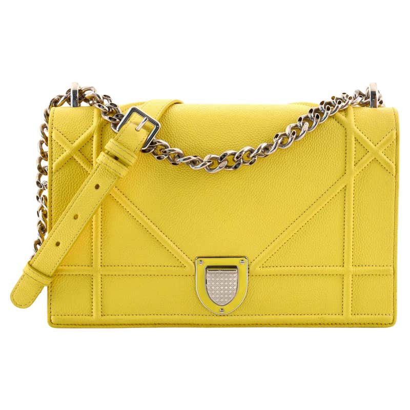 Dior Yellow Lizard Skin Small Diorama Shoulder Bag For Sale at 1stDibs ...