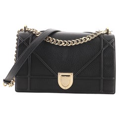 Christian Dior Diorama Flap Bag Grained Calfskin Medium