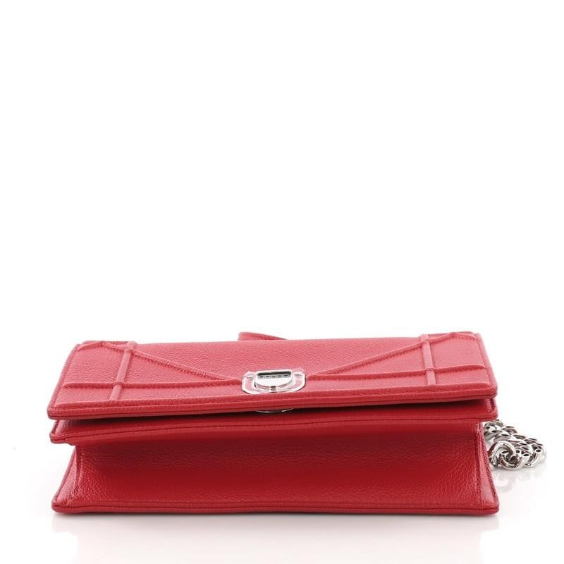 Women's Christian Dior Diorama Flap Bag Grained Calfskin Small