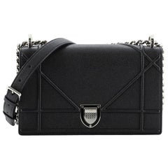 Christian Dior Diorama Flap Bag Grained Calfskin Small
