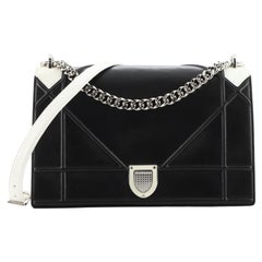 Christian Dior Diorama Flap Bag Leather with Python Large