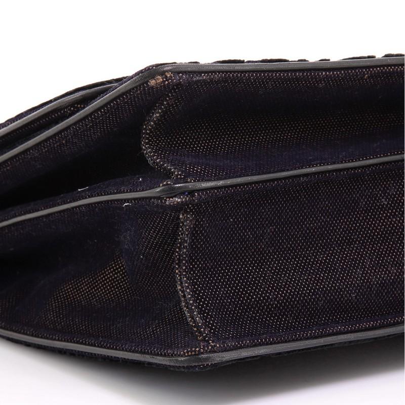 Christian Dior Diorama Flap Bag Oblique Velvet and Canvas Large 1