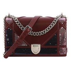 Christian Dior Diorama Flap Bag Sequin Embellished Lambskin Medium