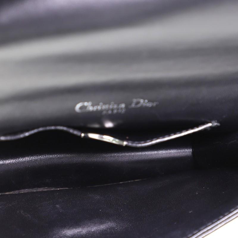Black Christian Dior Diorama Flap Bag Sequin Embellished Lambskin Mini