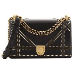 Christian Dior Diorama Flap Bag Studded Leather Small