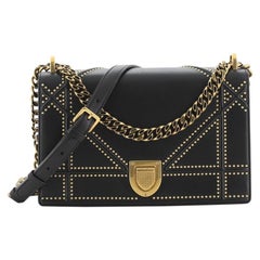 Christian Dior Diorama Flap Bag Studded Leather Small
