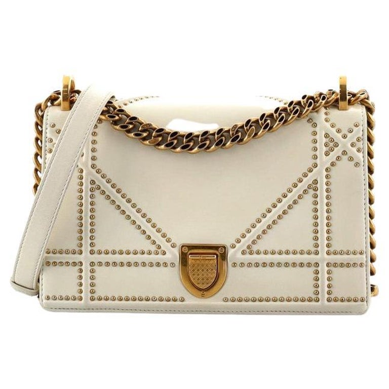 Christian Dior Ivory Studded Diorama Small Crossbody Bag ○ Labellov ○ Buy  and Sell Authentic Luxury