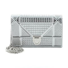 Christian Dior Diorama Wallet on Chain Cannage Embossed Calfskin