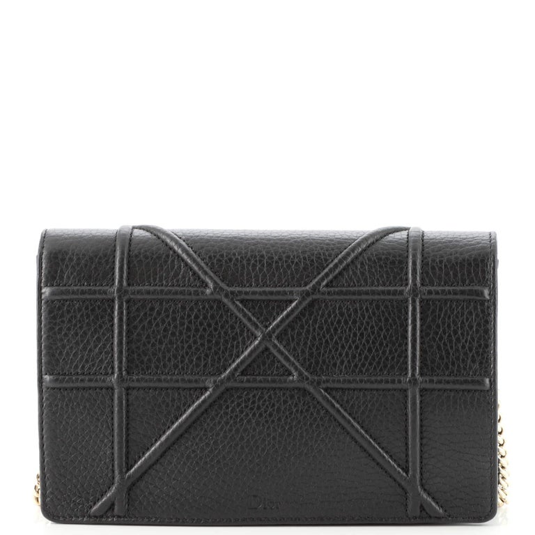 Christian Dior Diorama Wallet on Chain Leather at 1stDibs