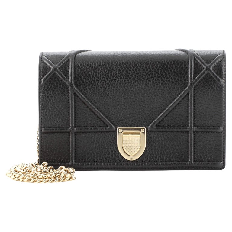 Christian Dior Diorama Wallet on Chain Leather at 1stDibs