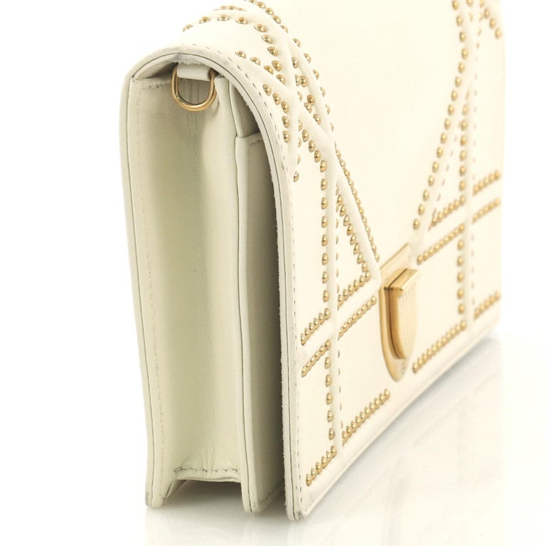 Christian Dior Diorama Wallet on Chain Studded Leather at 1stDibs