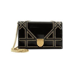Christian Dior Diorama Wallet on Chain Studded Patent