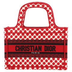 Christian Dior Oblique Book Tote Mini Bag Canvas Navy S5475ZRIW