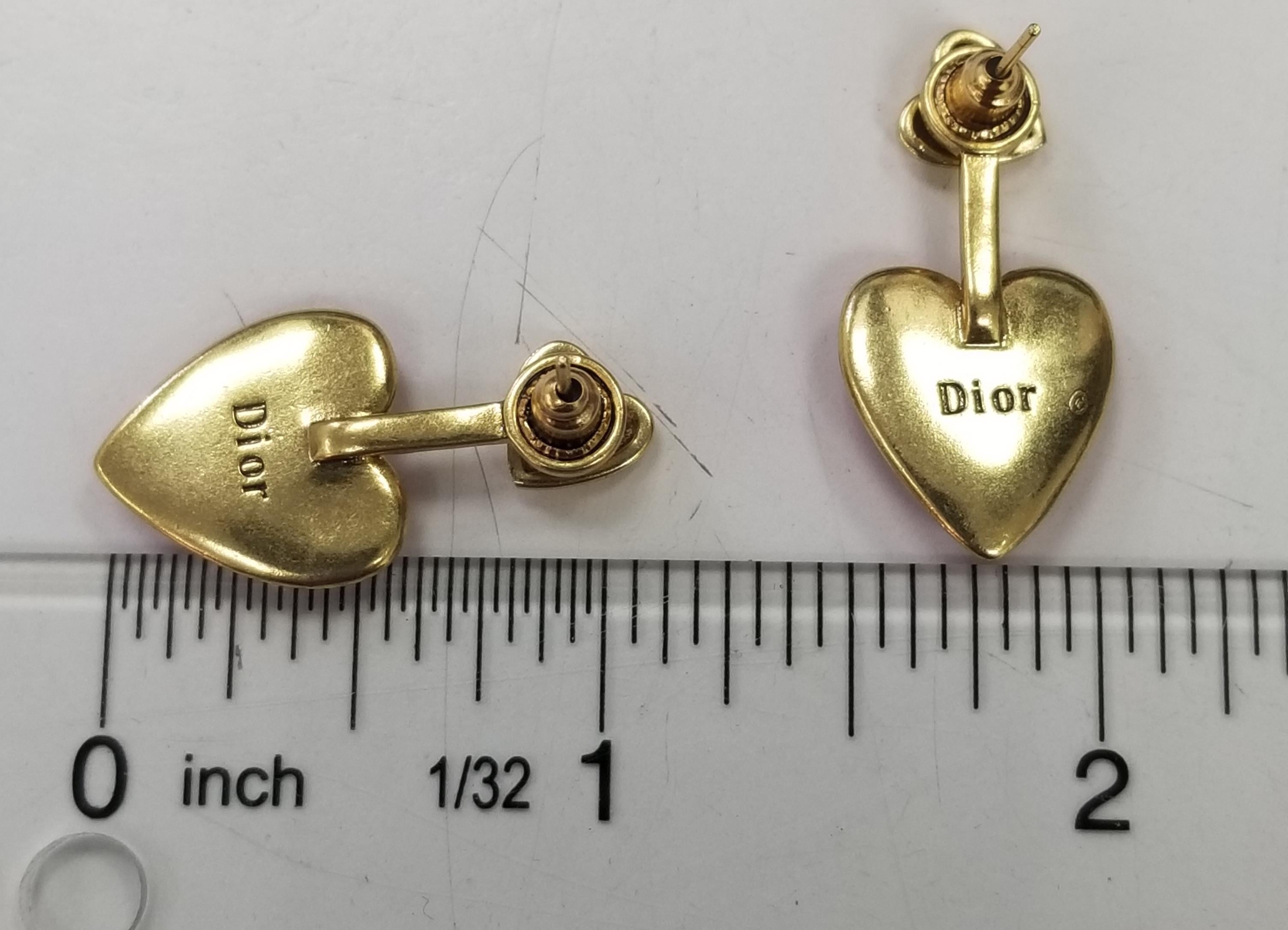 dior heart earrings