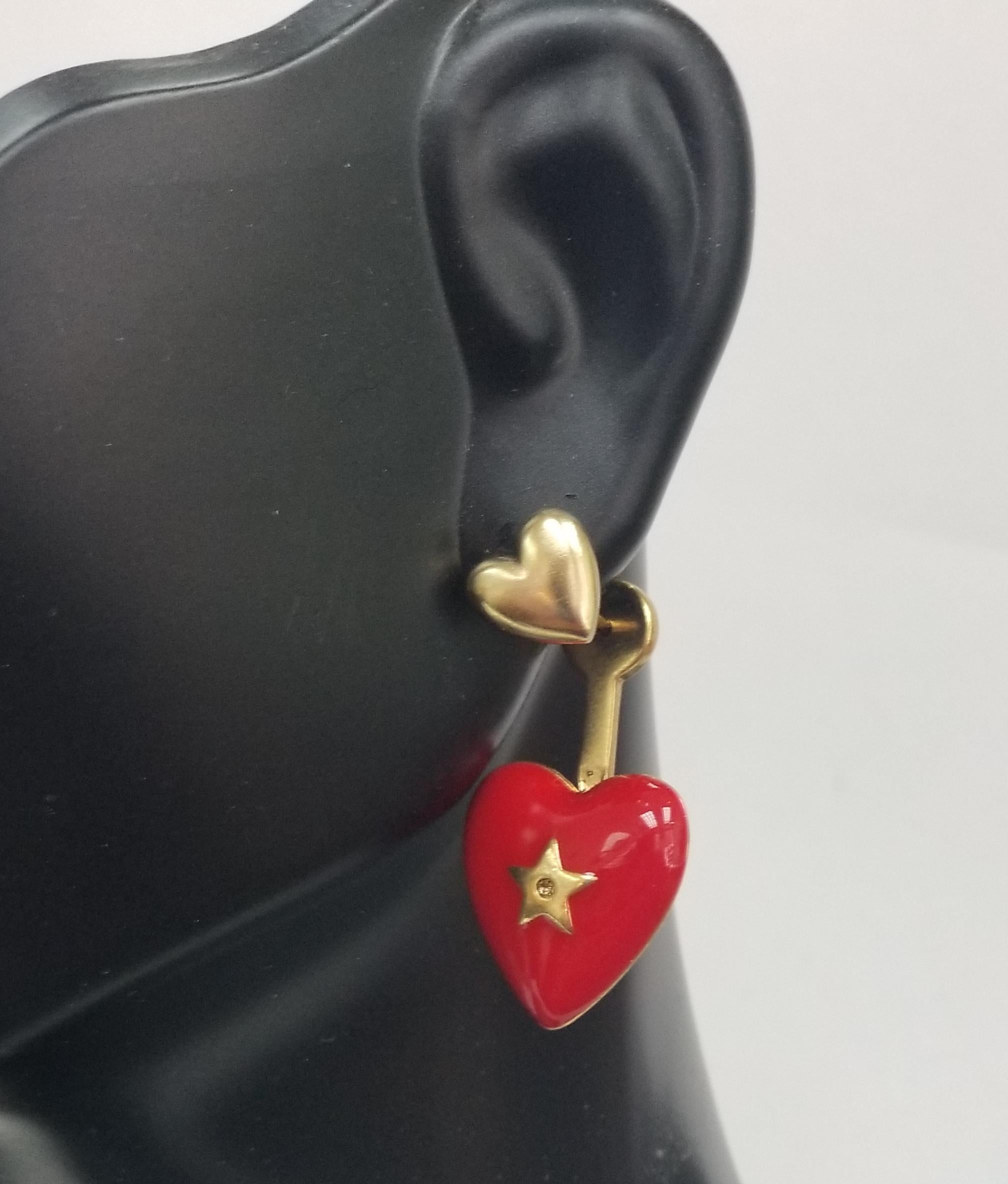 dior earrings heart