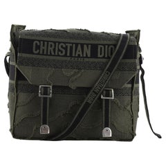 Christian Dior Diorcamp Messenger Bag Camouflage Embroidered Canvas
