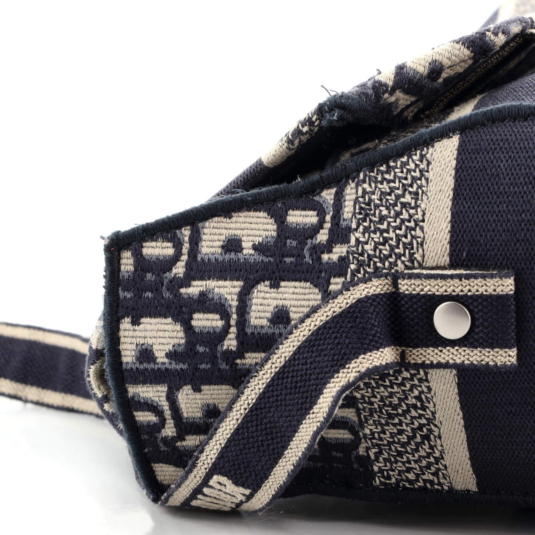 Black Christian Dior Diorcamp Messenger Bag Oblique Canvas