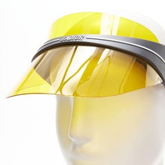 CHRISTIAN DIOR DiorClub1 Signatire yellow visor shield hat
