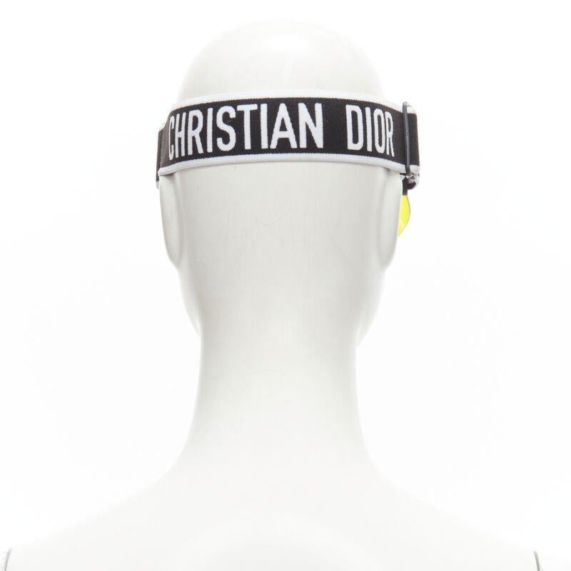 Women's CHRISTIAN DIOR DiorClub1 Signatire yellow visor shield hat For Sale